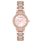 Anne Klein Quartz Analog Mother Of Pearl Dial Metal Strap Watch For Women