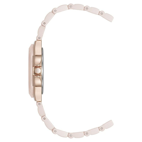 Anne Klein Quartz Analog Mother Of Pearl Dial Ceramic Strap Watch For Women