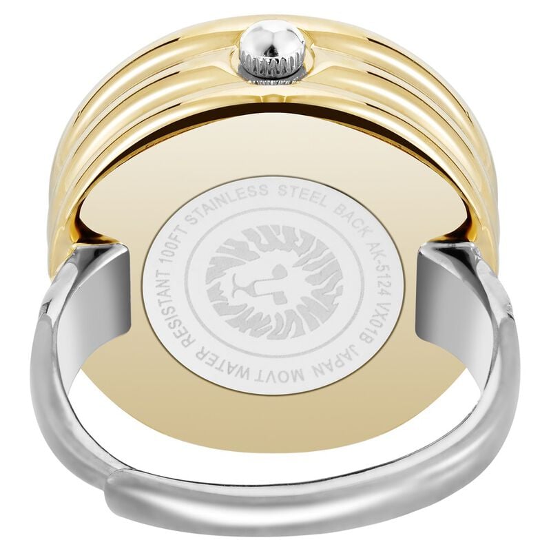 Anne Klein Quartz Analog Silver Dial Silver Metal Ring Watch For Women