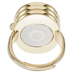 Anne Klein Quartz Analog Black Dial Golden Metal Ring Watch For Women