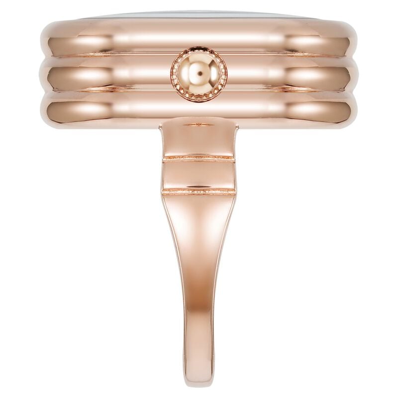 Anne Klein Quartz Analog Blue Dial Rose Gold Metal Ring Watch For Women