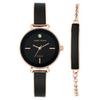 Anne Klein Quartz Analog Black Dial Two Toned Metal Strap Watch For Women
