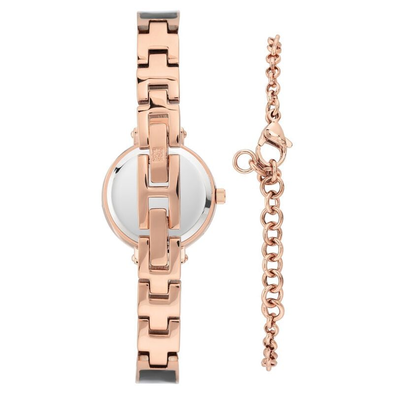 Anne Klein Quartz Analog Black Dial Two Toned Metal Strap Watch For Women