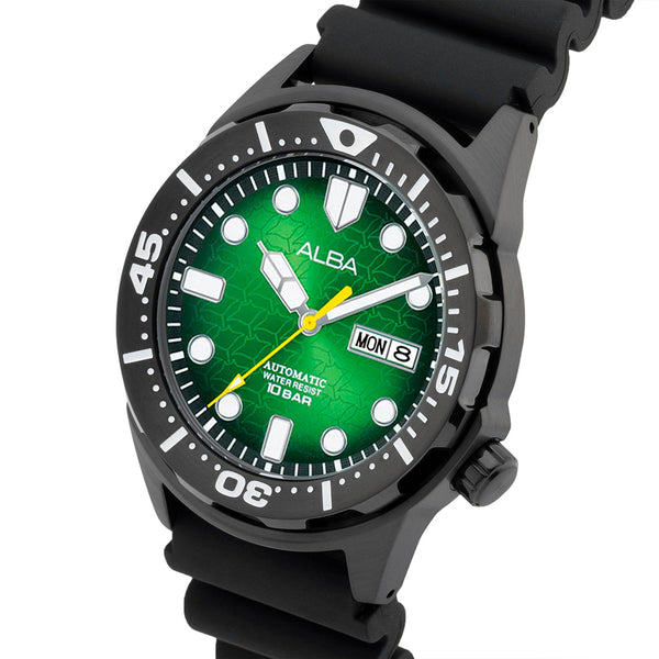 AL4445X1 Green Dial With Black Rotating Strap AutomaticWatch