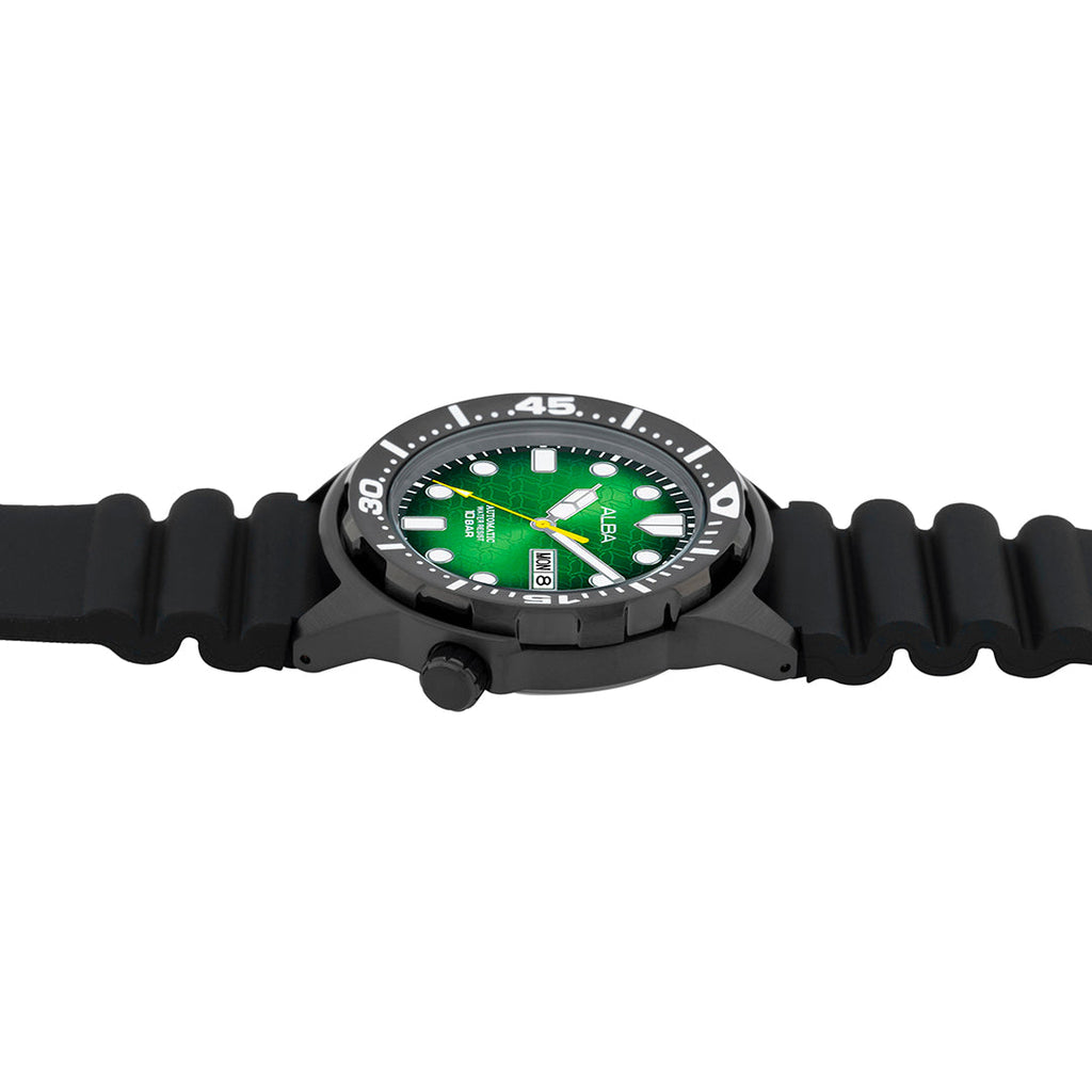 AL4445X1 Green Dial With Black Rotating Strap AutomaticWatch