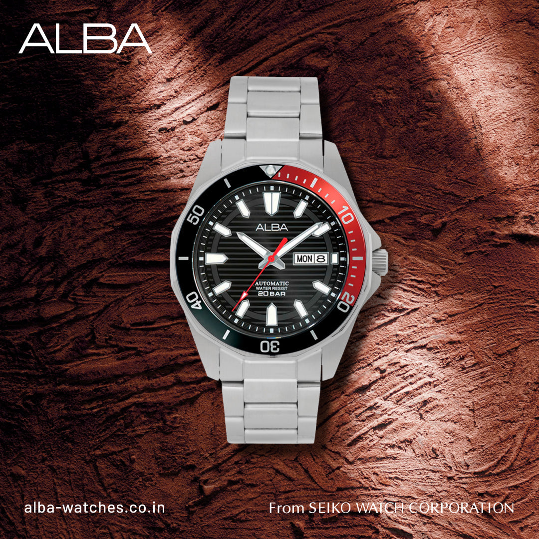 AL4457X1 Noir Dial With Black + Red Rotating Bezel Automatic