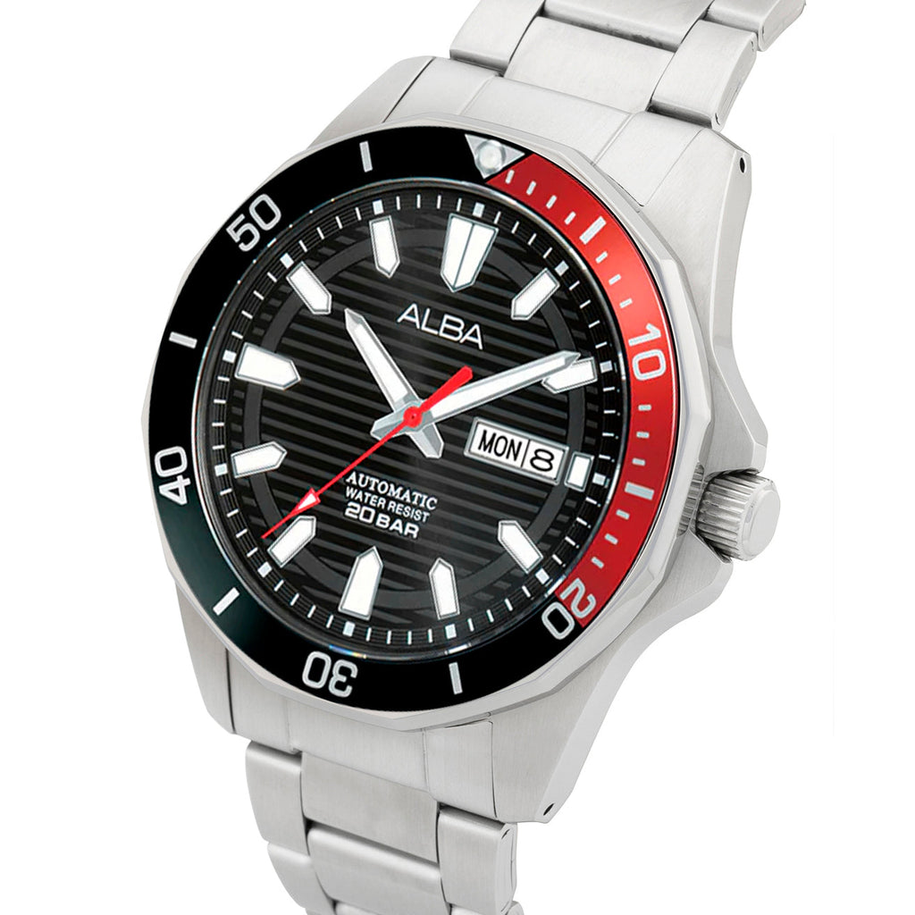 AL4457X1 Noir Dial With Black + Red Rotating Bezel Automatic