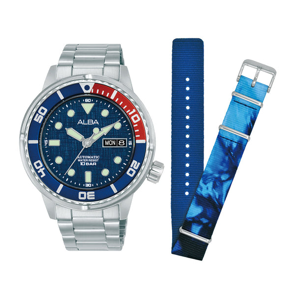 AL4775X2 Green Dial Automatic Dual-Strap Watch