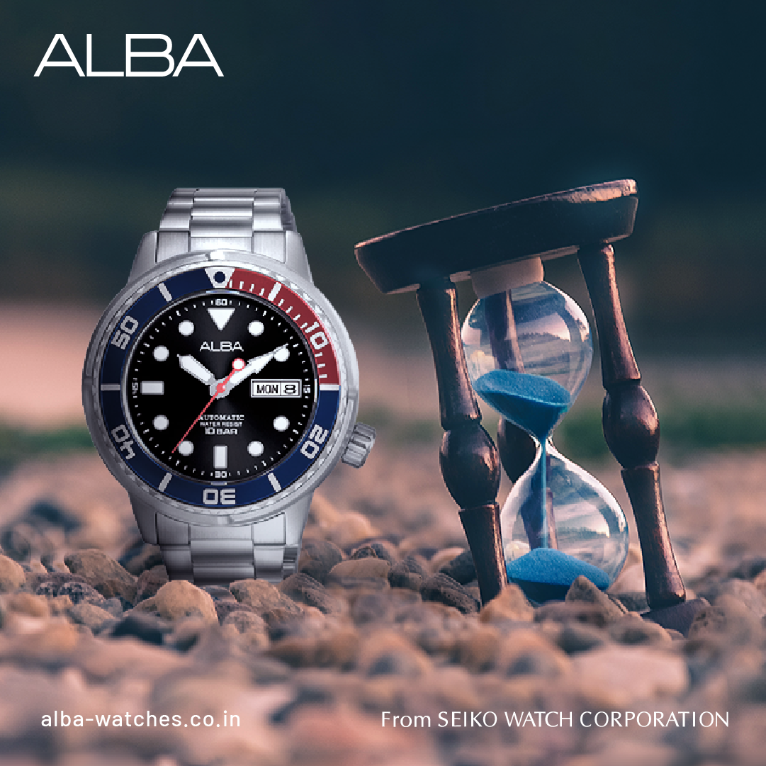 AL4247X1 Blue-Red Rotating Bezel Automatic Watch