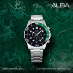 AT3J39X1 Midnight Black Dial with Black+Green Bezel Chronograph