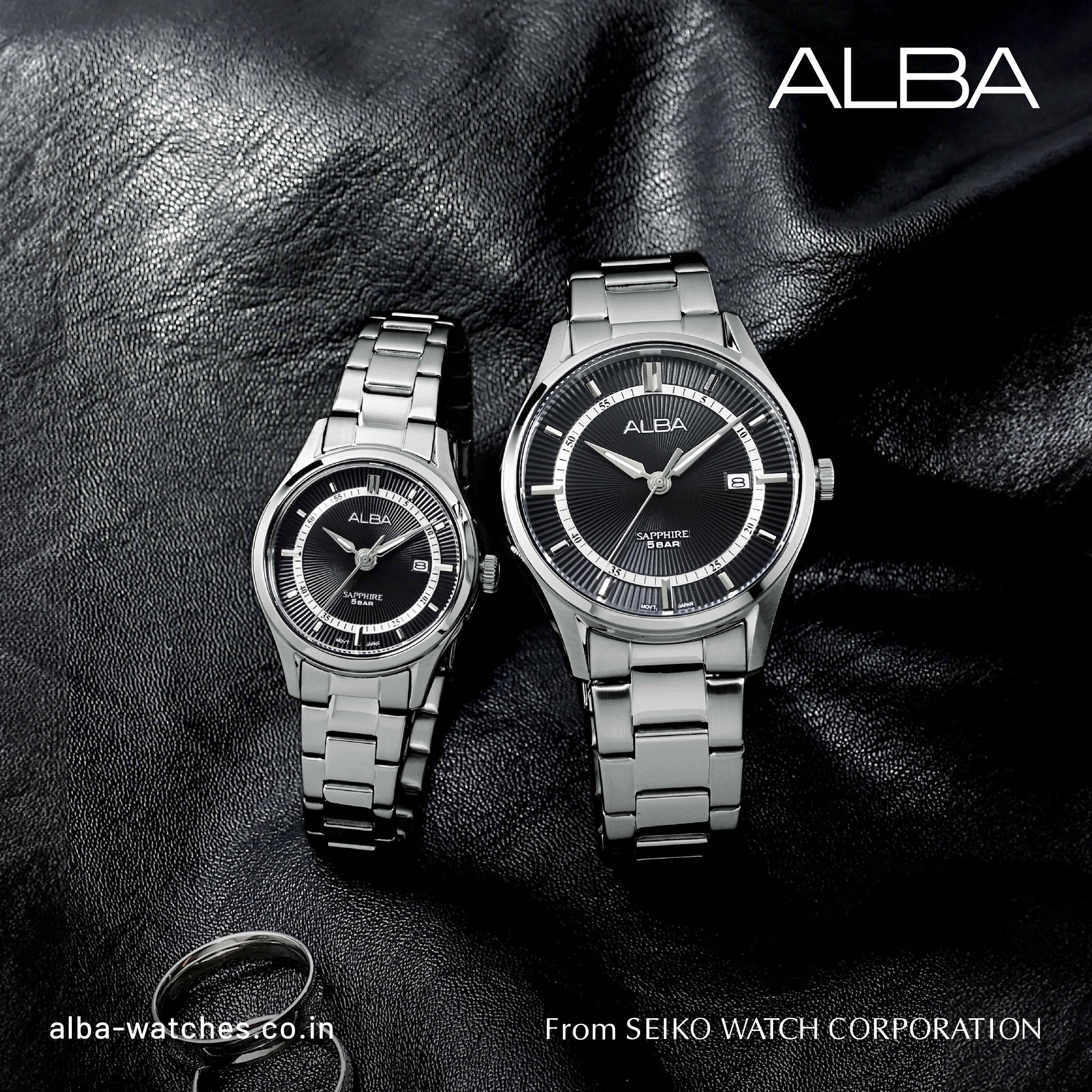AH7BQ7X1 Sterling Black Ladies Watch