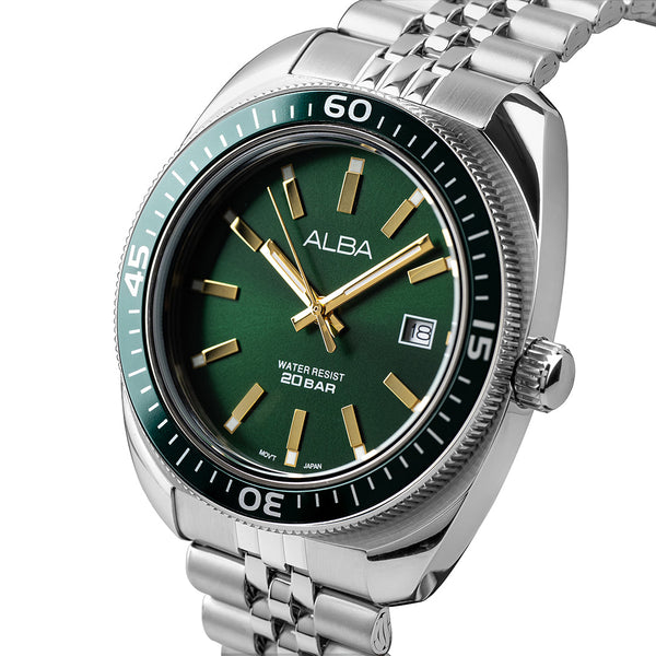 AS9T77X1 Emerald Green Dial Quartz Watch