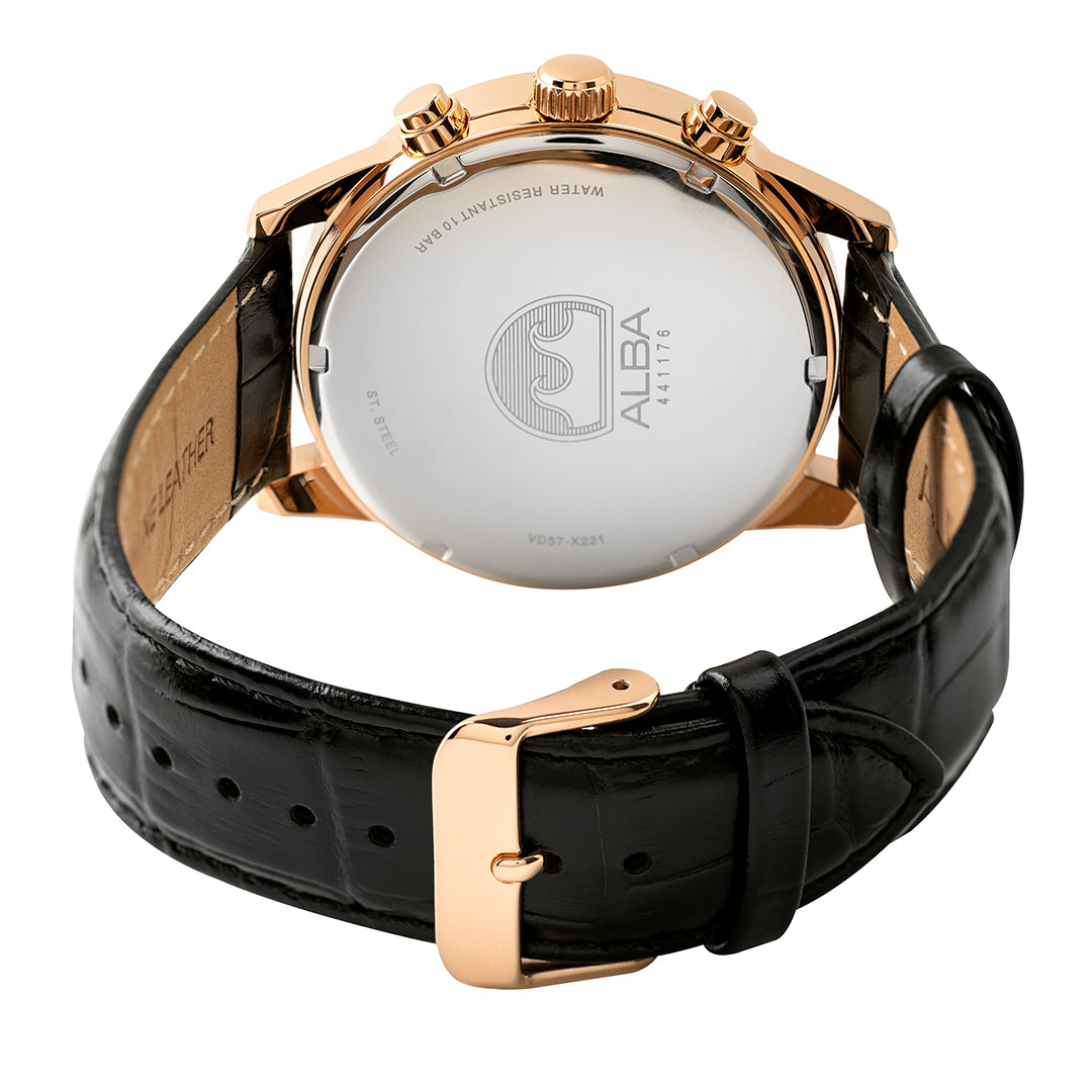 AM3A14X1 Classic Black & Gold Dial Chronograph Watch