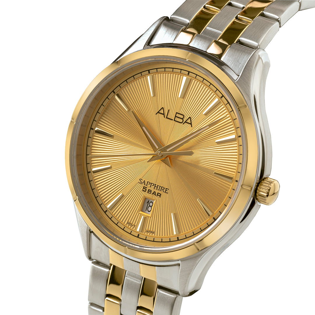 AS9T64X1 Golden Poppy Patterned Dial Quartz Watch