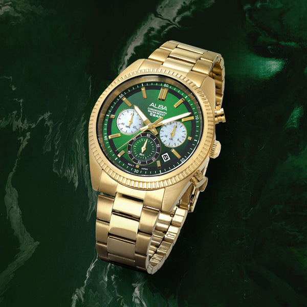 AT3K12X1 Golden Case Choronograph Watch