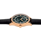AS9R22X1 Asterix Black Dial with Black Leather Strap