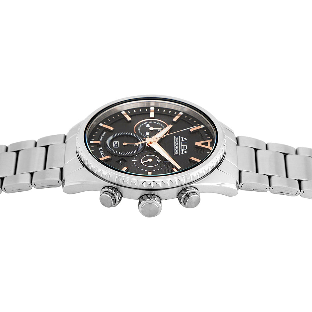 AT3H81X1 Jet Black Dial Chronograph Watch