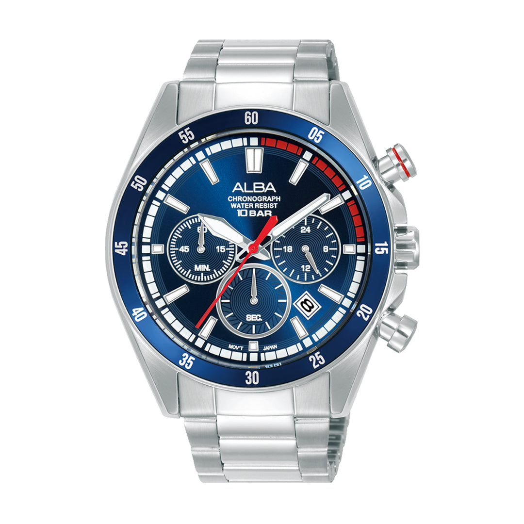 AT3J27X1 Deep Blue Dial Chronograph Watch