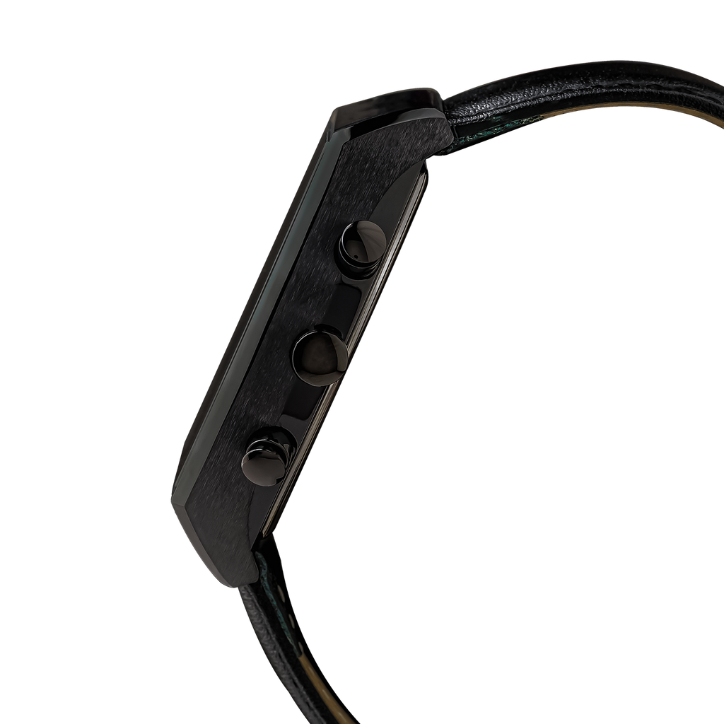 AM3999X1 Black Rectangular Dial Chronograph Watch