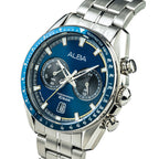 A4B017X1 Navy Blue Dial Chronograph Watch