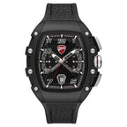 Ducati Quartz Multifunction Black Dial Black Silicone Strap Watch For Men