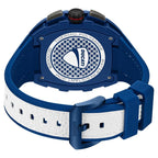 Ducati Quartz Multifunction Black Dial Blue Silicone Strap Watch For Men