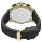 Ducati Quartz Chronograph Grey Dial Black Silicone Strap Watch For Men