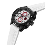 Ducati Quartz Chronograph White Dial White Silicone Strap Watch For Men
