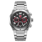 Ducati Quartz Chronograph Black Dial Silver Stainless Steel Strap Watch For Men