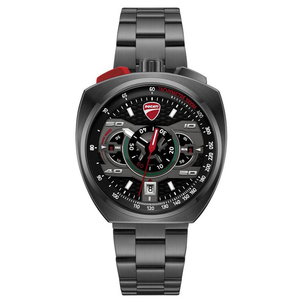 Ducati Quartz Chronograph Black Dial Black Stainless Steel Strap Watch For Men