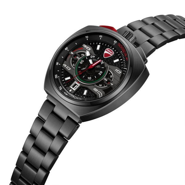 Ducati Quartz Chronograph Black Dial Black Stainless Steel Strap Watch For Men
