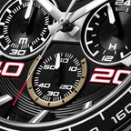 Ducati Quartz Chronograph Black Dial Red Silicone Strap Watch For Men