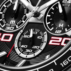 Ducati Quartz Chronograph Black Dial White Silicone Strap Watch For Men