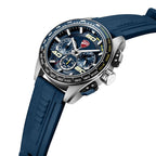 Ducati Quartz Chronograph Blue Dial Blue Silicone Strap Watch For Men