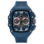 Ducati Quartz Multifunction Blue Dial Blue Silicone Strap Watch For Men