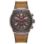 Ducati Quartz Chronograph Brown Dial Black Silicone Strap Watch For Men
