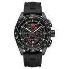 Ducati Quartz Chronograph Black Dial Black Silicone Strap Watch For Men