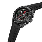 Ducati Quartz Chronograph Black Dial Black Silicone Strap Watch For Men