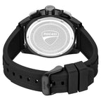 Ducati Quartz Chronograph Black Dial Black Silicone Strap Watch For Men