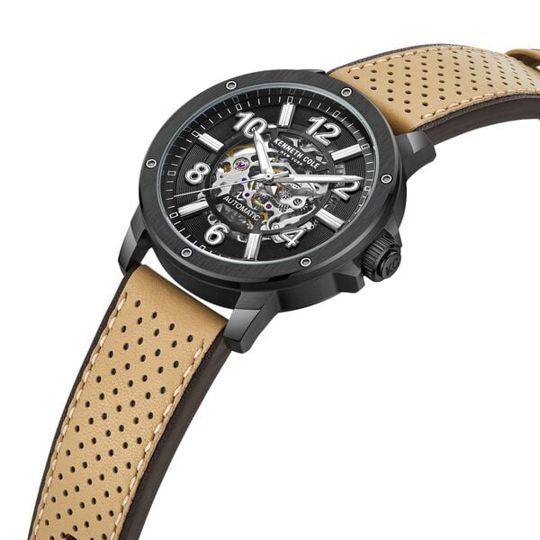 Kenneth Cole Automatic Brown Colour Leather Strap Watch for Men