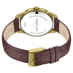 Kenneth Cole Quartz Multifunction Brown Dial Watch for Men with Brown Leather Strap