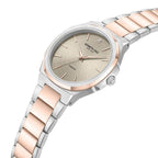 Kenneth Cole Quartz Analog Grey Dial Watch for Couple with Rose Gold Stainless Steel Strap
