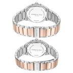 Kenneth Cole Quartz Analog Grey Dial Watch for Couple with Rose Gold Stainless Steel Strap