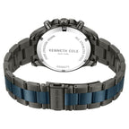 Kenneth Cole Quartz Chronograph Blue Dial Watch for Men with Two Toned Stainless Steel Strap