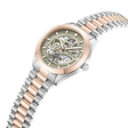 Kenneth Cole Mechanical Hand Wound Analog Mechanical Grey Dial Watch for Men with Stainless Steel Strap