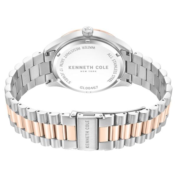 Kenneth Cole Mechanical Hand Wound Analog Mechanical Grey Dial Watch for Men with Stainless Steel Strap