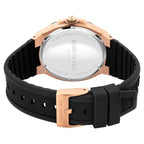 Kenneth Cole Quartz Analog Watch for Men Black Dial with Silicone Strap