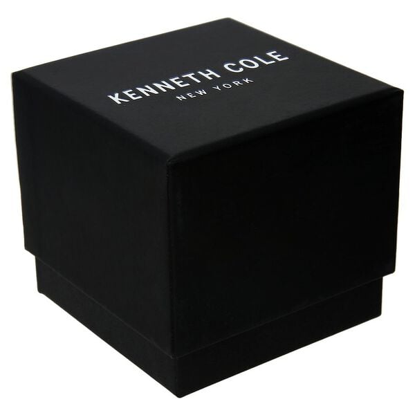 Kenneth Cole Quartz Analog Watch for Men Black Dial with Silicone Strap