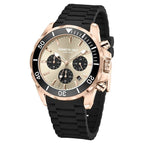 Kenneth Cole Quartz Chronograph Grey Dial Watch for Men with Black Silicone Strap