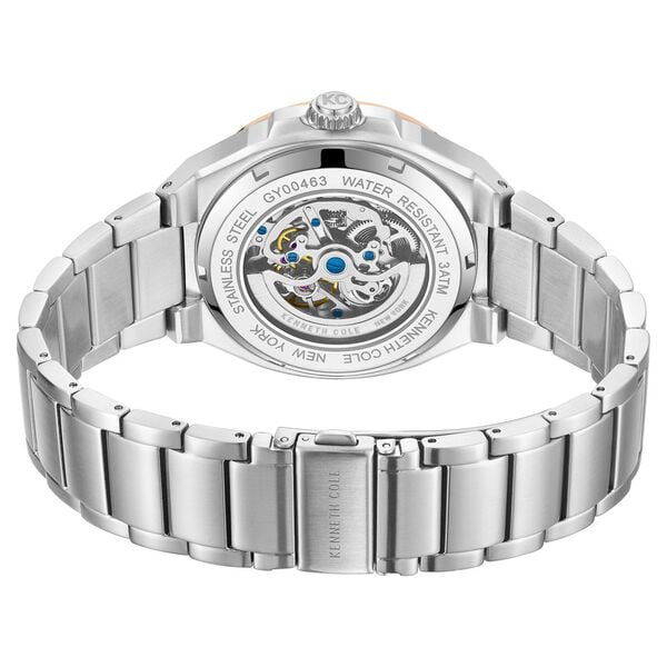 Kenneth Cole Automatic Grey Dial Watch for Men with Stainless Steel Strap